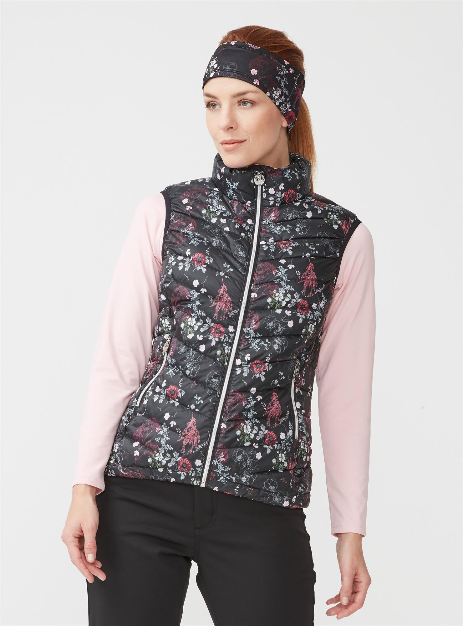 Rohnisch Ladies Light Down Gilet Pink Garden